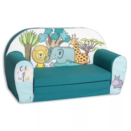 Mama Kiddies® prémiové rozkladacie dvojité detské kreslo - Animals on Bayou