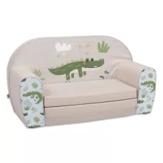   Mama Kiddies® prémiové rozkladacie dvojité detské kreslo – Crocodile