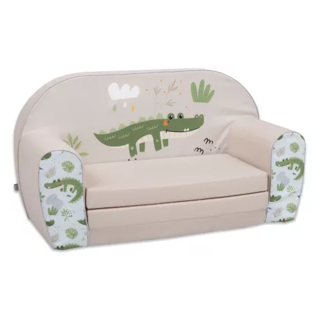 Mama Kiddies® prémiové rozkladacie dvojité detské kreslo – Crocodile
