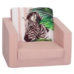   Mama Kiddies® Jednolôžková rozkladacia pohovka - Zebra on Pink
