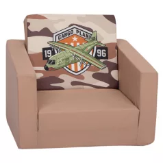   Mama Kiddies® Jednolôžková rozkladacia pohovka - Military Jet