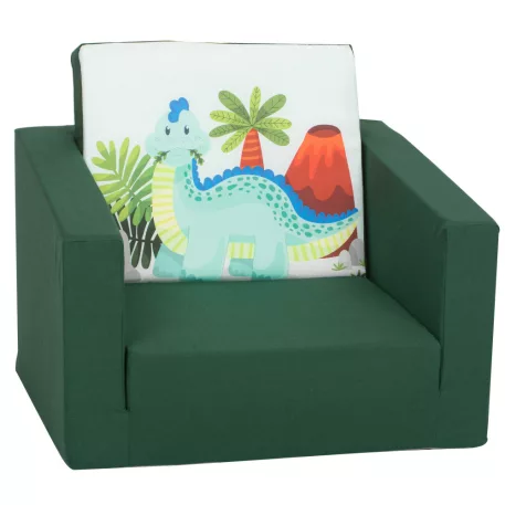 Mama Kiddies® Jednolôžková rozkladacia pohovka- Mint Dino