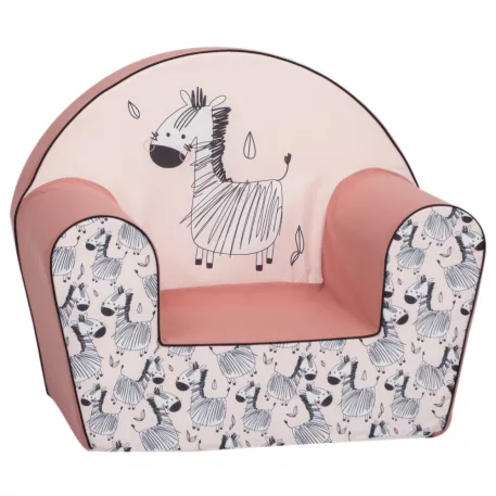 Mama Kiddies® prémiové detské kreslo - Pink Zebra