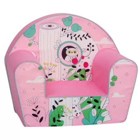 Mama Kiddies® prémiové detské kreslo - Owl in the Circle