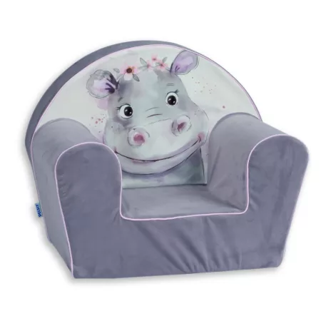 Mama Kiddies® prémiové detské kreslo - Hippo Velvet