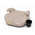 Mama Kiddies® i-Size HappyRide podsedák (125–150 cm) s ISOFIX upevnením v béžovej farbe s motívom žirafy – DARČEK držiak na pohár
