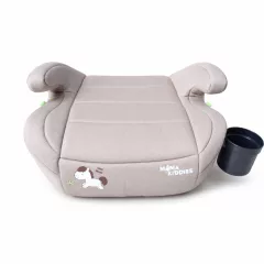   Mama Kiddies® i-Size HappyRide podsedák (125–150 cm) v béžovej farbe s motívom poníka – DARČEK držiak na pohár