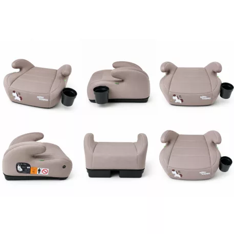 Mama Kiddies® i-Size HappyRide podsedák (125–150 cm) v béžovej farbe s motívom poníka – DARČEK držiak na pohár