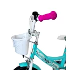 Kelly detský bicykel s rodičovskou rukoväťou – mentolový 12" + darček