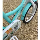Kelly detský bicykel s rodičovskou rukoväťou – mentolový 16" + darček