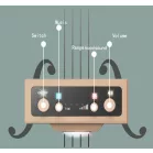 63 cm vysoká moderná kuchynská súprava s 38 doplnkami v olivovej farbe