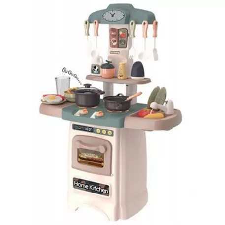 62 cm vysoká Home Kitchen detská kuchynská súprava s 29 doplnkami v olivovej farbe