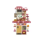 Mama Kiddies® 48-dielna multifunkčná detská kuchynská súprava Kitchen v červenej farbe