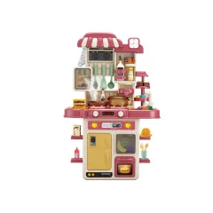   Mama Kiddies® 48-dielna multifunkčná detská kuchynská súprava Kitchen v červenej farbe