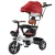 MK H-Trike Harmony trojkolka s otočným sedadlom o 360 stupňov, s rodičovskou rukoväťou, v červeno-bielej farbe + darček