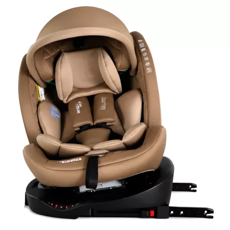 Mama Kiddies® Journey i-Size autosedačka 40–150 cm, ISOFIX, 360° + Top Tether – béžová + darček