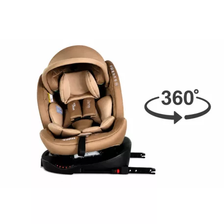 Mama Kiddies® Journey i-Size autosedačka 40–150 cm, ISOFIX, 360° + Top Tether – béžová + darček