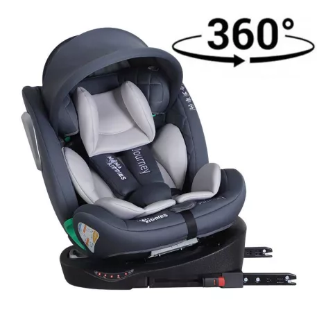 Mama Kiddies® Journey i-Size autosedačka 40–150 cm, ISOFIX, 360° + Top Tether – sivá + darček