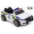 Elektrické policajné auto s diaľkovým ovládaním v bielej farbe