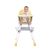 Mama Kiddies Denver 6v1 multifunkčná jedálenská stolička žltá so sadou hračiek ako darček