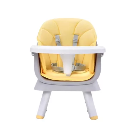 Mama Kiddies® Denver 6v1 multifunkčná jedálenská stolička žltá so sadou hračiek ako darček