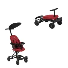 Detský športový kočík transformovateľný Mama Kiddies Neo v červenej farbe