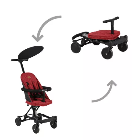 Detský športový kočík transformovateľný Mama Kiddies Neo v červenej farbe