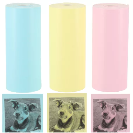 3 ks farebných papierových roliek pre mini termálnu tlačiareň 5,7 cm x 3 m