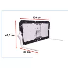 Ochranný kryt proti pádu 120 cm v čiernej farbe
