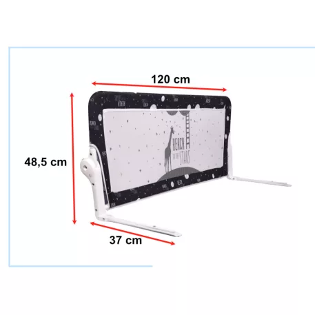 Ochranný kryt proti pádu 120 cm v čiernej farbe