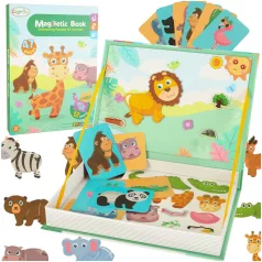 47-dielna magnetická skladačková kniha - safari
