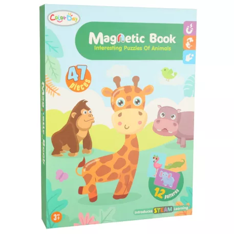 47-dielna magnetická skladačková kniha - safari