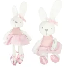 Plyšový maskot zajačik v ružových šatách – 42 cm