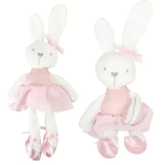 Plyšový maskot zajačik v ružových šatách – 42 cm