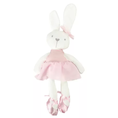 Plyšový maskot zajačik v ružových šatách – 42 cm