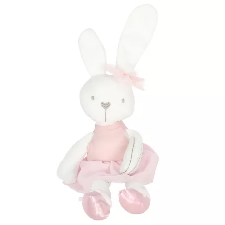Plyšový maskot zajačik v ružových šatách – 42 cm