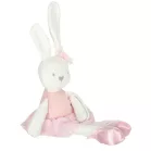 Plyšový maskot zajačik v ružových šatách – 42 cm
