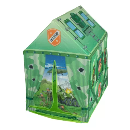 Skladací stan na hranie s vojenským dizajnom - 103 cm