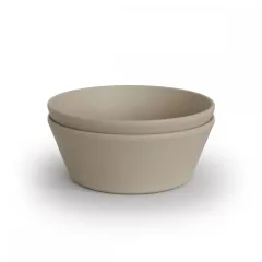 Mushie okrúhla miska 2 ks . vanilla