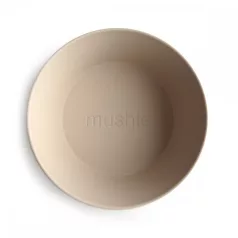 Mushie okrúhla miska 2 ks . vanilla
