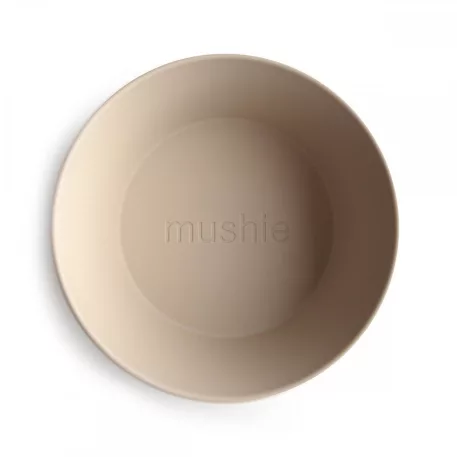 Mushie okrúhla miska 2 ks . vanilla