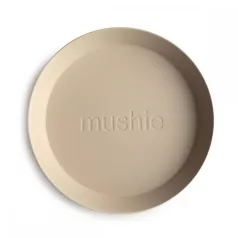 Mushie okrúhla miska 2 ks - Vanilla
