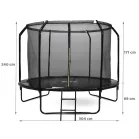 Profesionálna trampolína SkyFlyer 304 cm v čiernej farbe + DARČEK rebrík