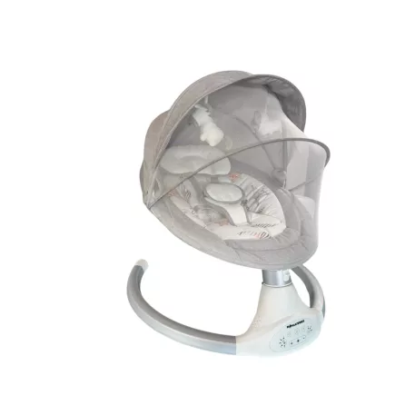 Mama Kiddies® prémiová 2-v-1 elektrická hojdačka a lehátko s diaľkovým ovládaním v sivej farbe + darčeky