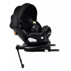   ISOFIX-ová autosedačka Mama Kiddies® Turbo Wings otočná o 360° (40 – 150 cm) v tmavo-sivej farbe s opornou nohou + darček – opierka chrbtice, slnečná clona
