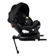   ISOFIX-ová autosedačka Mama Kiddies® Turbo Wings otočná o 360° (40 – 150 cm) v tmavo-sivej farbe s opornou nohou + darček – opierka chrbtice, slnečná clona