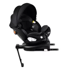  ISOFIX-ová autosedačka Mama Kiddies® Turbo Wings otočná o 360° (40 – 150 cm) v tmavo-sivej farbe s opornou nohou + darček – opierka chrbtice, slnečná clona
