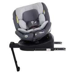   ISOFIX-ová autosedačka Mama Kiddies® Turbo Wings otočná o 360° (40 – 150 cm) v sivej farbe s opornou nohou + darček – opierka chrbtice, slnečná clona