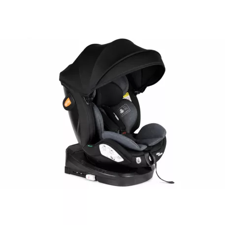 Mama Kiddies® Turbo Wings i-Size otočná autosedačka 40–150 cm, ISOFIX, 360°, Top Tether – tmavosivá + darček
