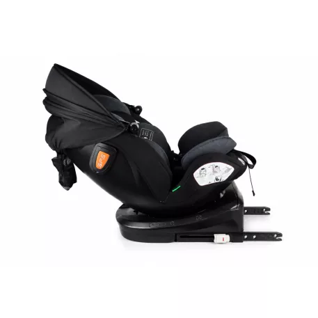 Mama Kiddies® Turbo Wings i-Size otočná autosedačka 40–150 cm, ISOFIX, 360°, Top Tether – tmavosivá + darček